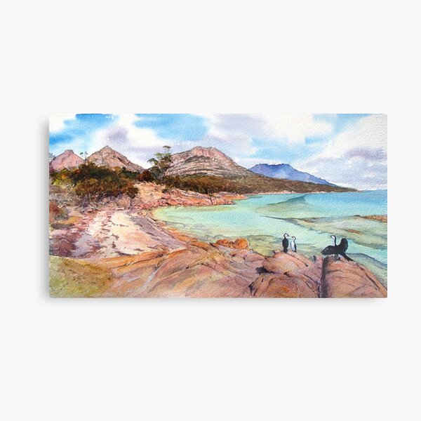 Item preview, Three Shags on a rock- Honeymoon Bay, Freycinet. designed and sold by melhillswildart.