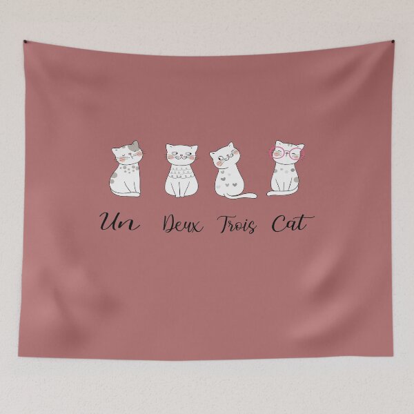 Item preview, Un deux trois cat, funny, gift of birthday  designed and sold by truewear1.