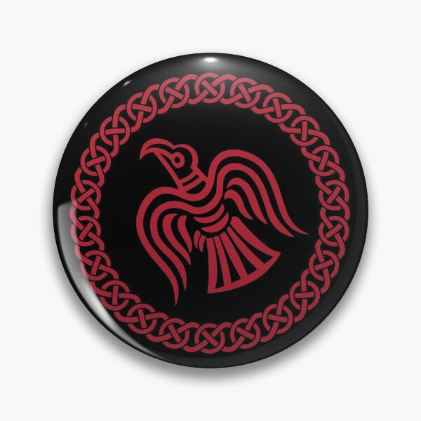 Item preview, Norse Raven Viking Knotwork Red designed and sold by BluePagan.
