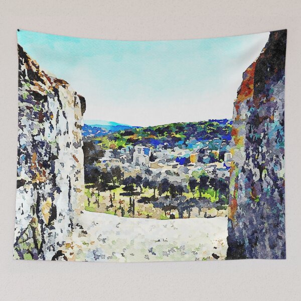 Item preview, Llandscape with cityscape Agropoli:and countryside from walls castle designed and sold by Giuseppe Cocco.