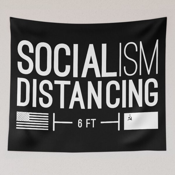 Item preview, Socialism Distancing Anti Socialist Libertarian Funny designed and sold by AutonomousN.