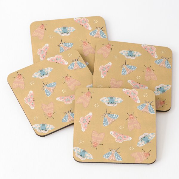 Item preview, Moths Pattern - Pastels - Yellow designed and sold by hellocando.