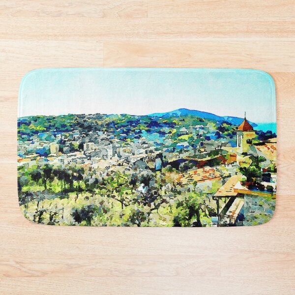 Item preview, Landscape with olive trees and cityscape of Agropoli from walls castle designed and sold by Giuseppe Cocco.