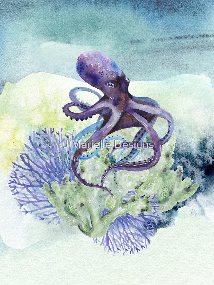Watercolor Under Sea Collection: Octopus by JMarielle