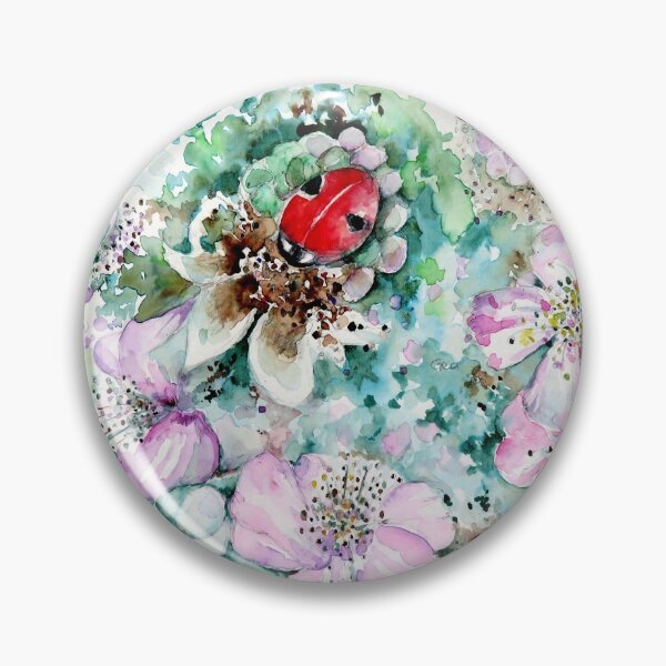 Item preview, Ladybird in Blackcurrant blossom designed and sold by Gea Austen.