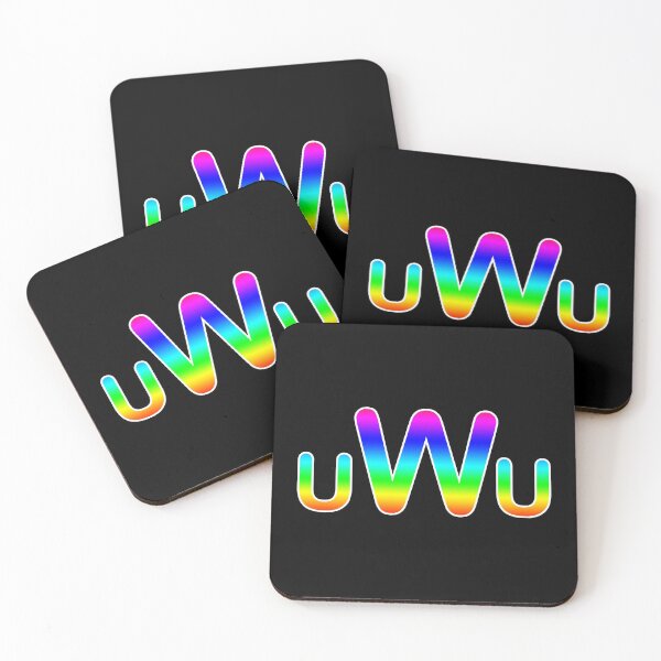 Item preview, 'uWu' Phrase in Rainbow designed and sold by Bumblefuzzies.