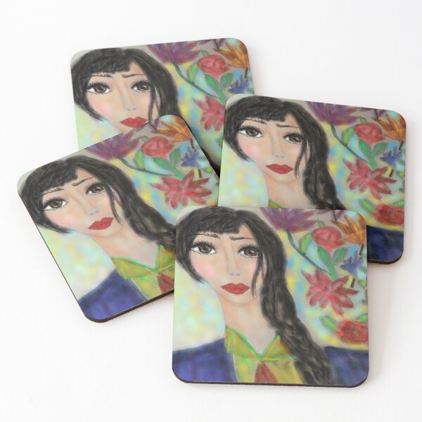 Item preview, A MAGICAL LADY WITH FLOWERS PORTRAIT designed and sold by IvanaKada.