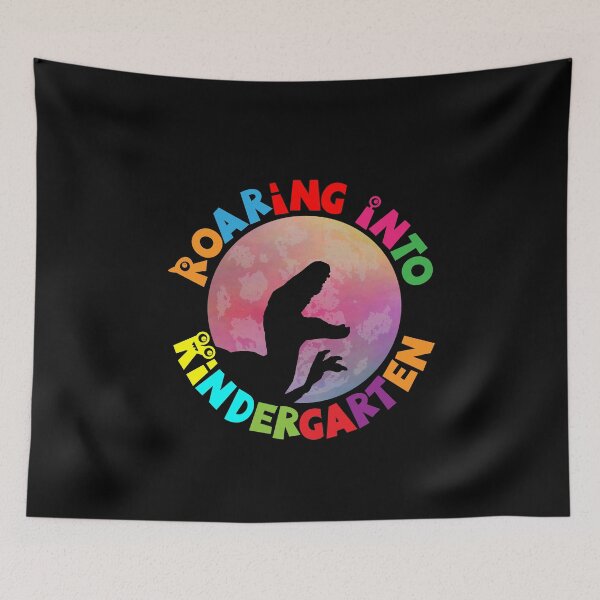 Item preview, Kids Roaring Into Kindergarten Dinosaur Moon designed and sold by inkedtee.