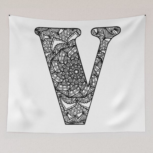 Item preview, Mandala Letter V designed and sold by lizashev.