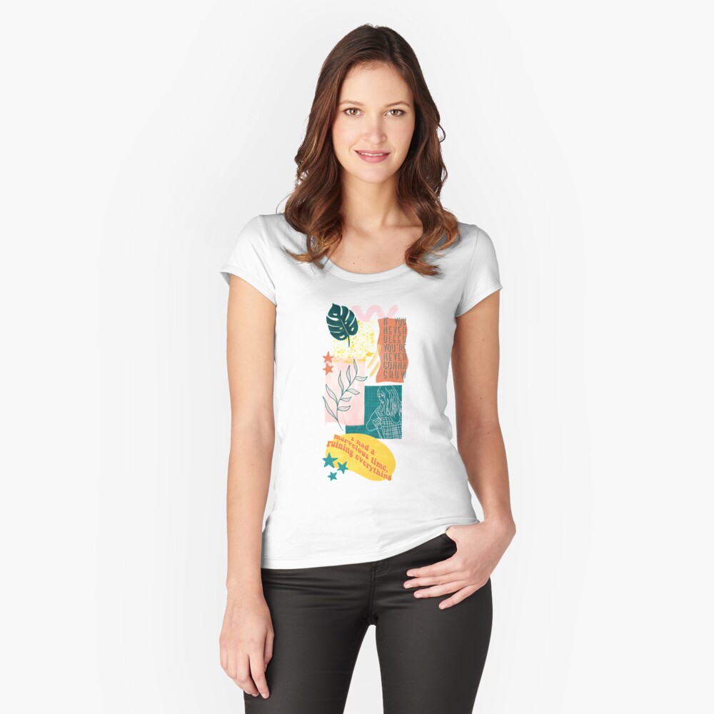 Item preview, Fitted Scoop T-Shirt designed and sold by uptotherainbow.