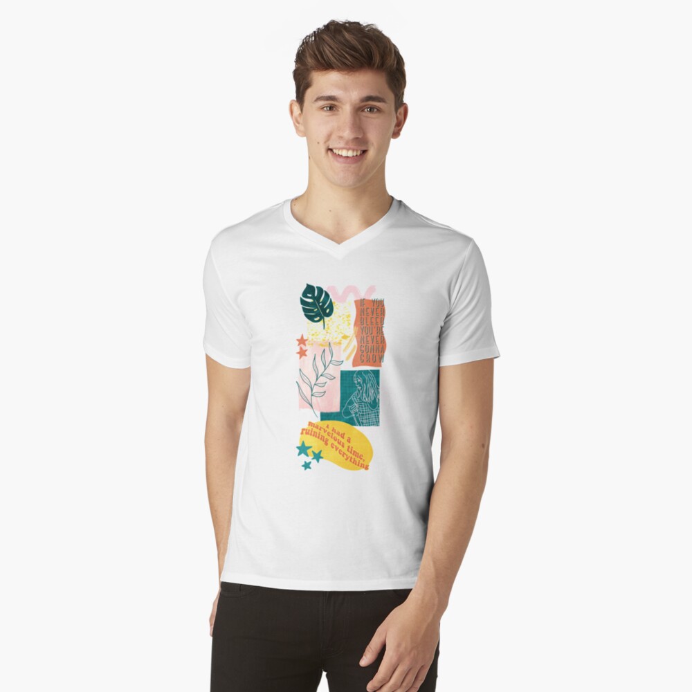 Item preview, V-Neck T-Shirt designed and sold by uptotherainbow.