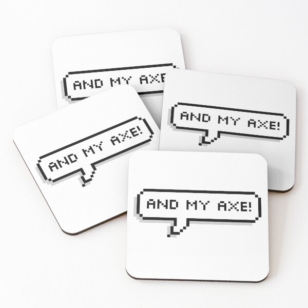 Item preview, And My Axe! Pixel Speech Bubble designed and sold by Lemon  Merch.