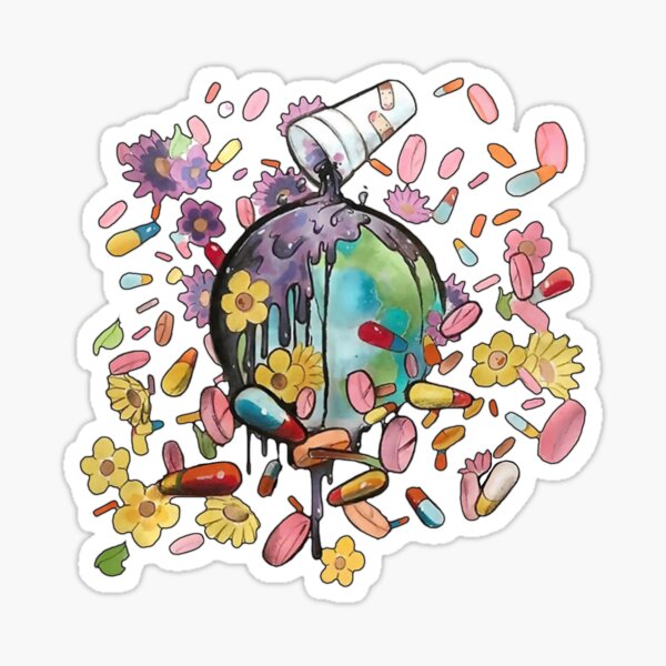 WRLD ON DRUGS Sticker