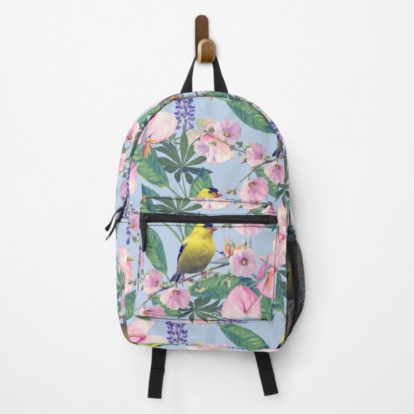 Item preview, Seamless floral design with yellow bird and tropical flowers for background, Endless pattern. designed and sold by svetlanna.