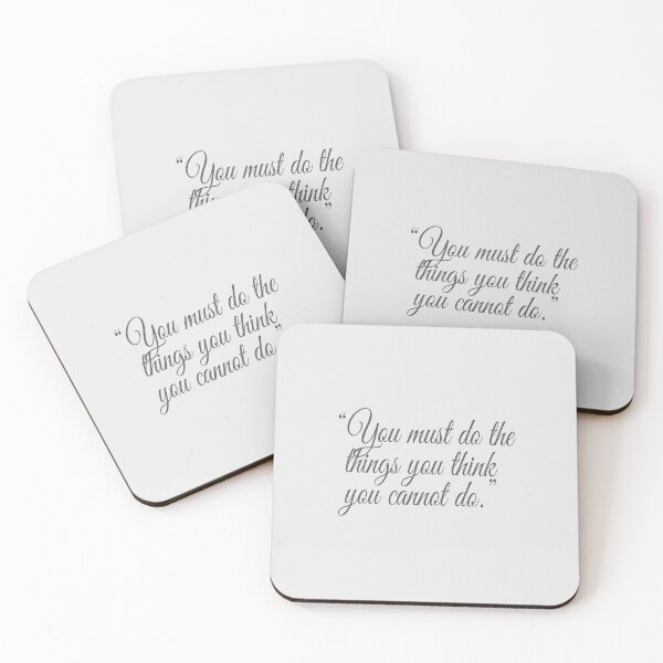 Item preview, "You must do the things you think you cannot do." Gray Text Quote designed and sold by agsduy.