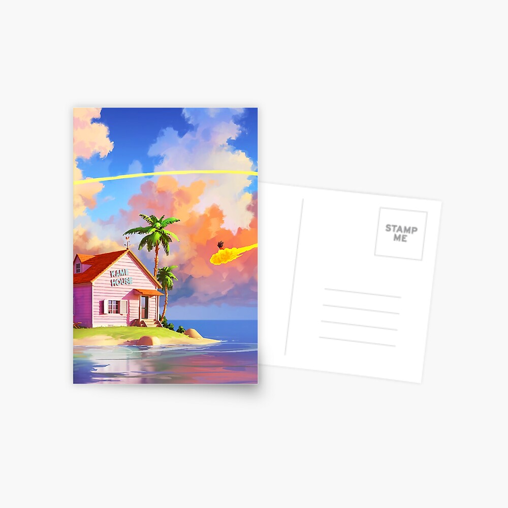 Master Roshi Kame House Dragon Ball Artwork Postcard By Artanddesigni Redbubble 