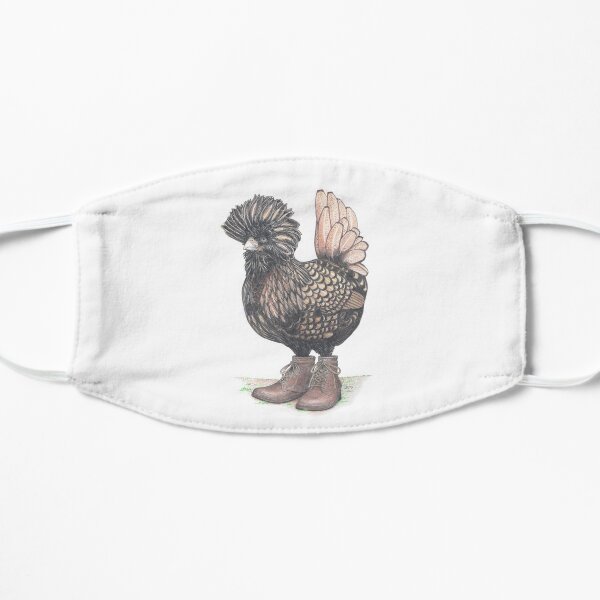 Polish chicken in farm boots Flat Mask
