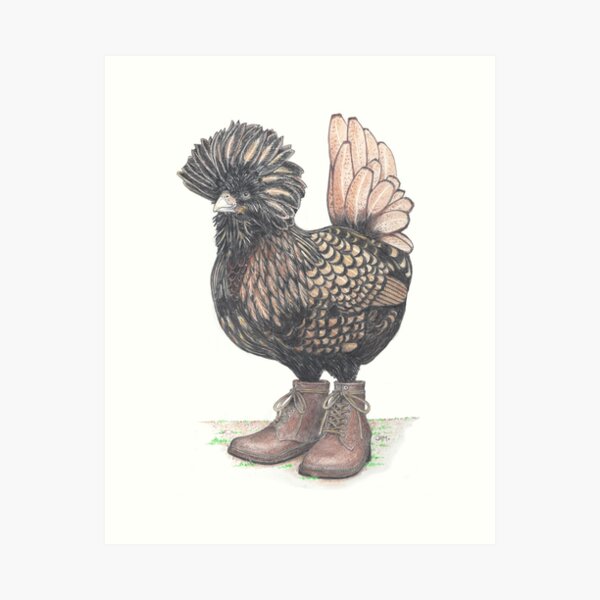 Item preview, Polish chicken in farm boots designed and sold by JimsBirds.
