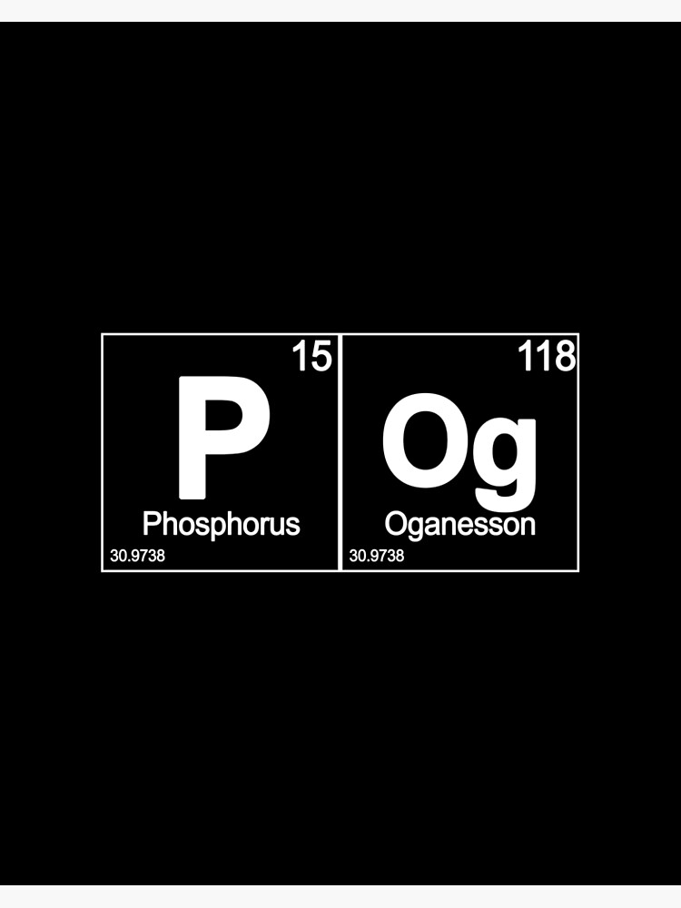 Impression Rigide Pog Chemistry Multi Product Twitch Meme Streamer Funny Periodic Table Par Easyglovers Redbubble