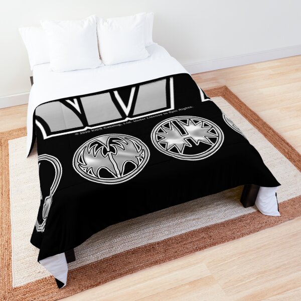 KISS Logo Silver V3 Starchild Demon Spaceman Catman Comforter