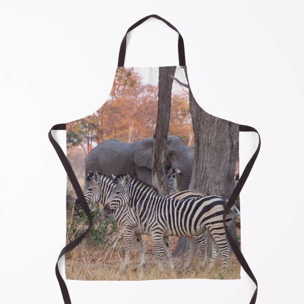 Item preview, Zebras and Elephants together in Moremi Game Reserve, Botswana, Africa designed and sold by SafariByMarisa.