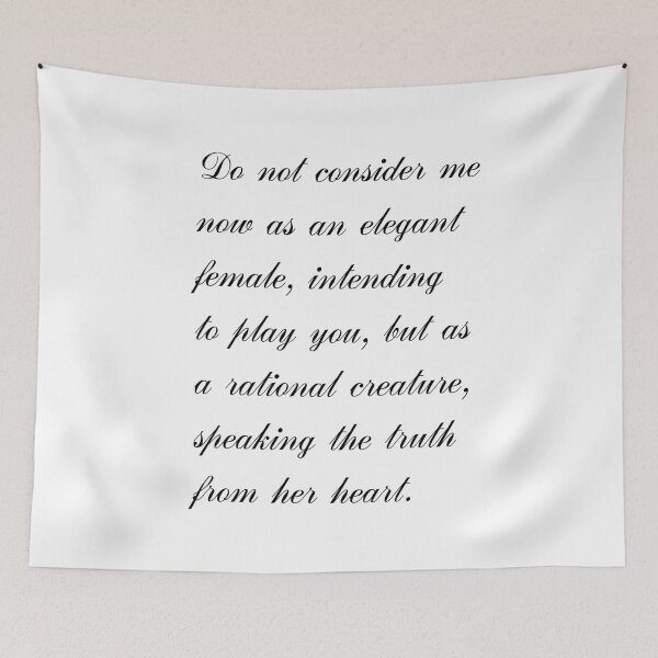 Item preview, Pride and Prejudice Quote - Do not consider me now as an elegant female  - Jane Austen designed and sold by violet-hope.