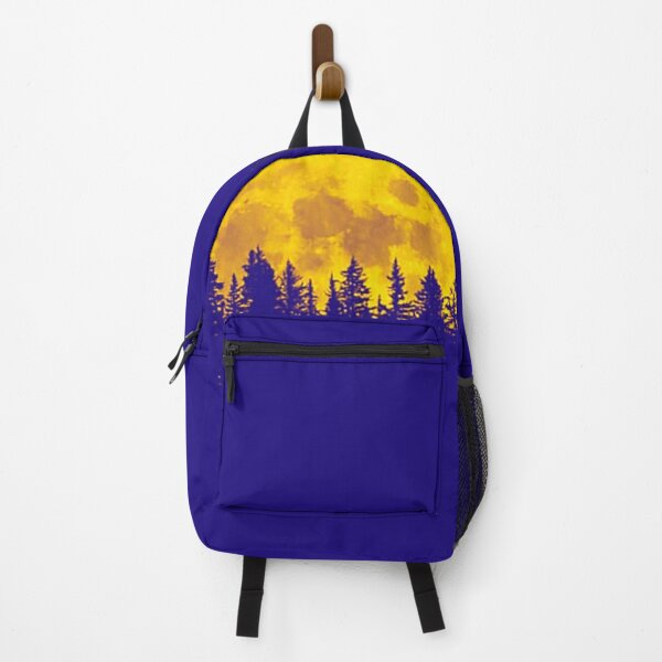 Item preview, Yellow Moon Behind The Tree Silhouette on Blue designed and sold by zurion.