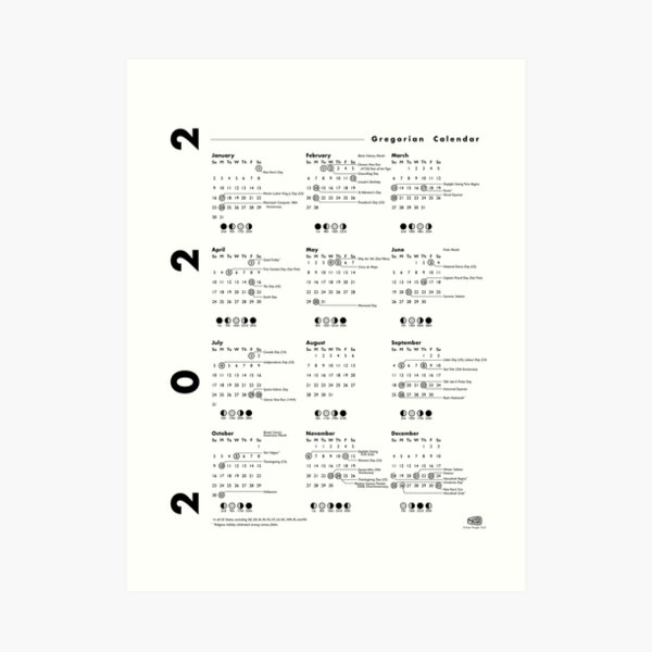 2022 Calendar Poster Art Print