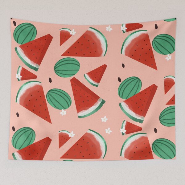 Aperçu de l'œuvre Modèle d'été melon pastèque créée et vendue par CoffeePandaArt.