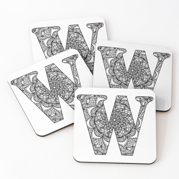 Item preview, Mandala Letter W designed and sold by lizashev.