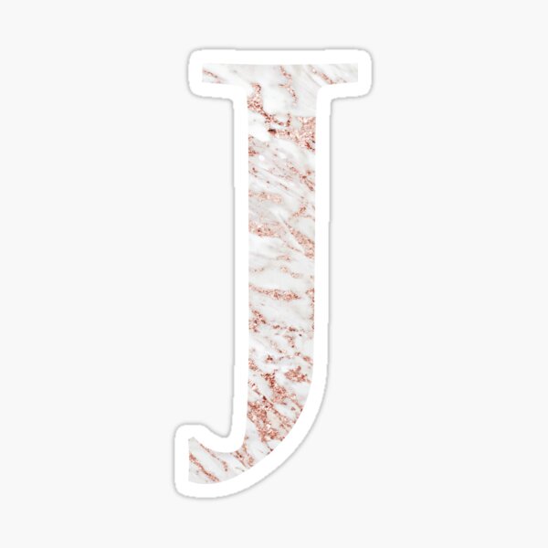 Letter J Pink Glitter Stickers Redbubble
