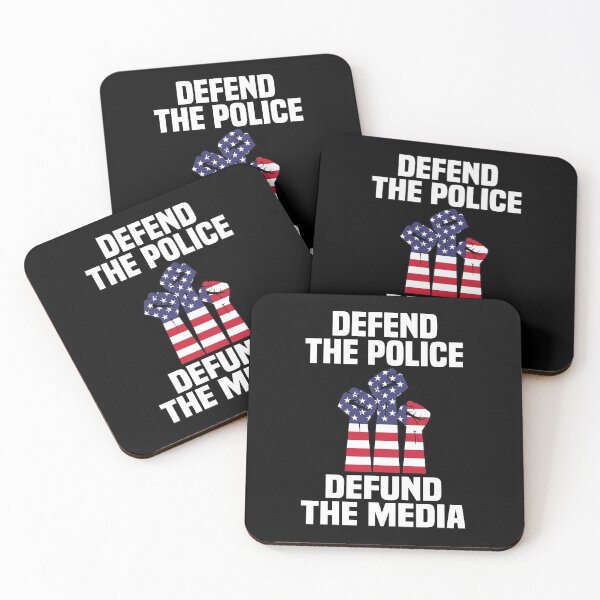 Item preview, Defend the Police Defund the Media American Flag Fist designed and sold by Noahlaz.