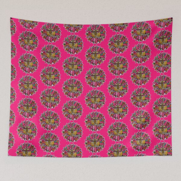 Item preview, Bee Happy Retro Flower  designed and sold by artbyomega.