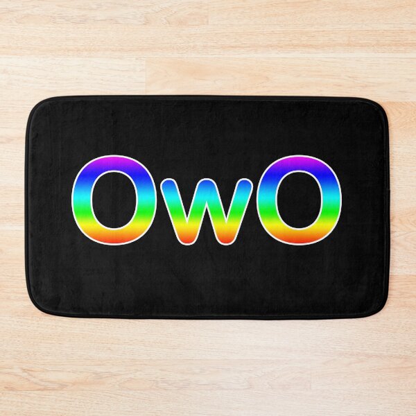 Item preview, 'OwO' Emoji in Rainbow Gradient designed and sold by Bumblefuzzies.