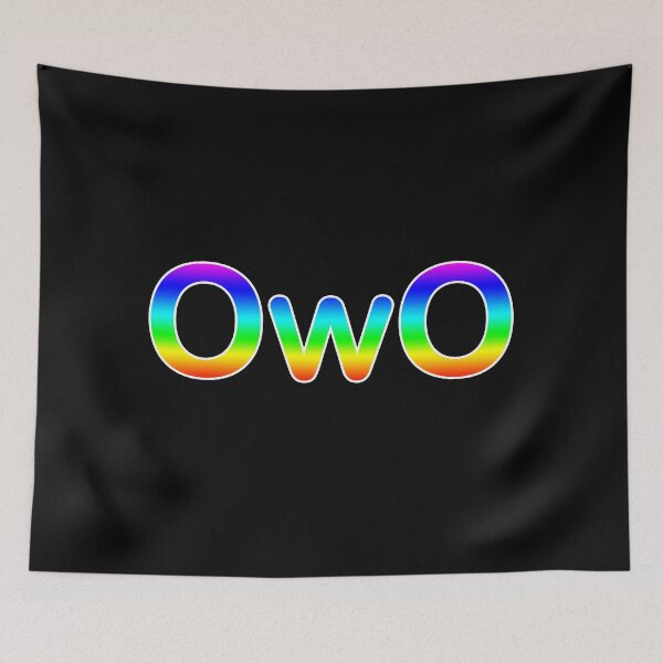 Item preview, 'OwO' Emoji in Rainbow Gradient designed and sold by Bumblefuzzies.