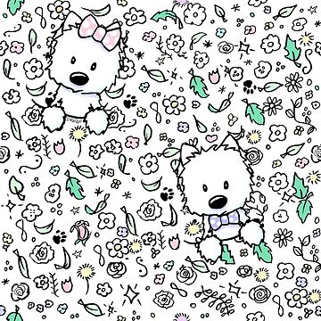 Artwork thumbnail, KiniArt Westie Doodles by KiniArt