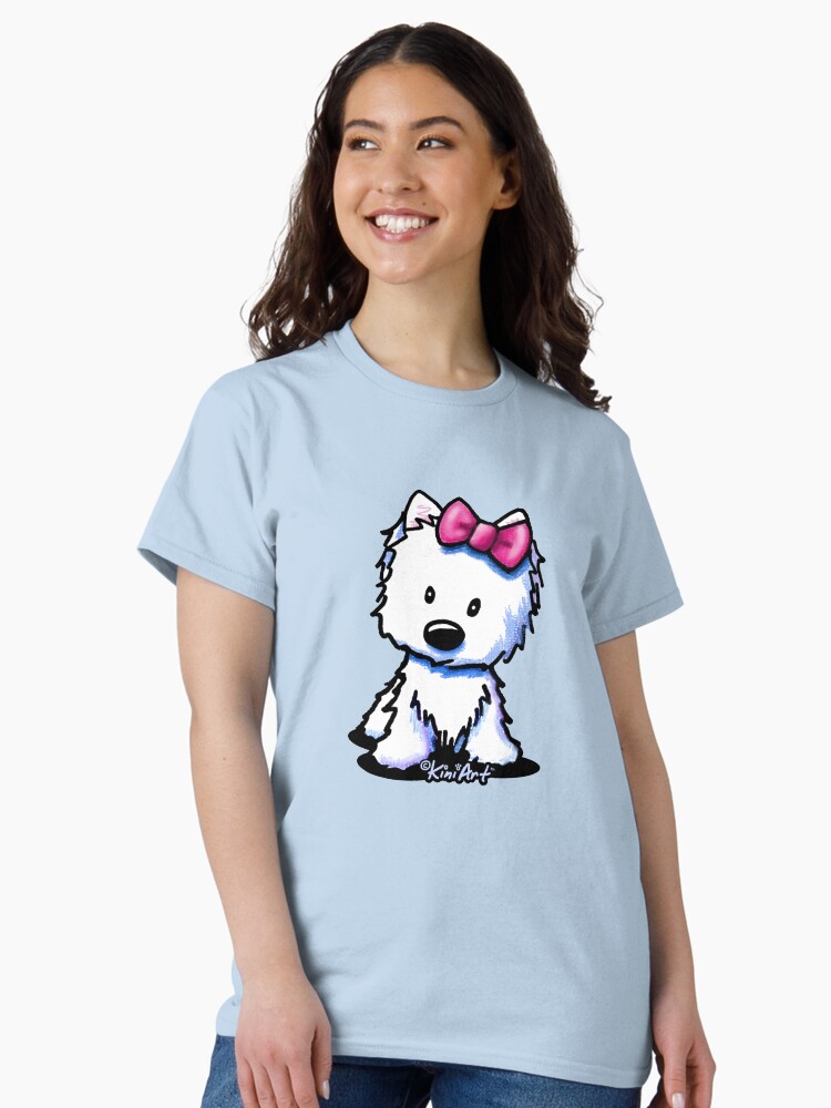 Thumbnail 2 of 7, Classic T-Shirt, KiniArt Westie Doodles designed and sold by KiniArt.