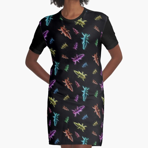 Neon bug 3 Graphic T-Shirt Dress