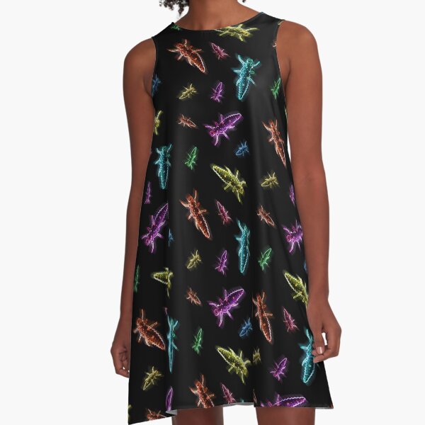 Neon bug 3 A-Line Dress