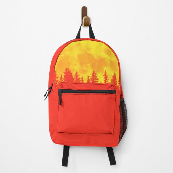 Item preview, Yellow Moon Behind The Tree Silhouette on Red designed and sold by zurion.