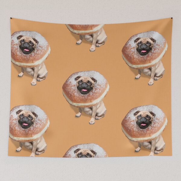 Item preview, Funny Cute Pug Dog Donut Puppy designed and sold by MOKA META.