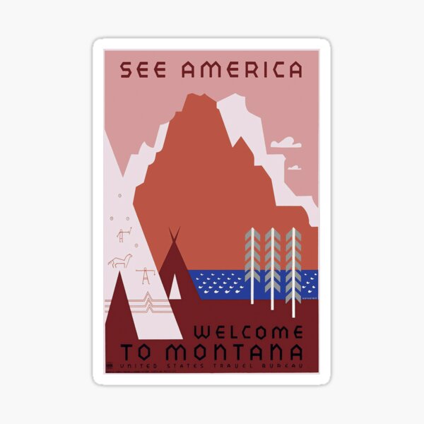 Item preview, See America Welcome to Montana Travel designed and sold by digitalvintage.