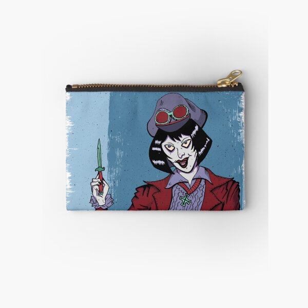 Item preview, Gothic Punk Woman with Switchblade Knife designed and sold by AwfulWaflePress.