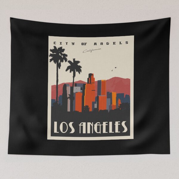 Item preview, 80s retro poster art wall decor vintage Los ANgeles designed and sold by slagalicastrave.