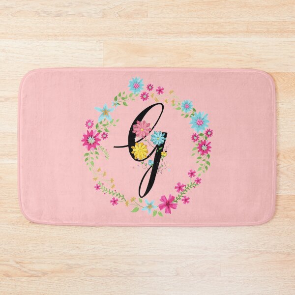 Item preview, Pink Floral Monogram Initial Letter G designed and sold by BleuSky.