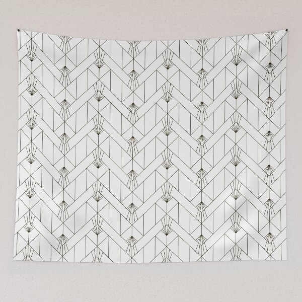 Item preview, Black and White Art Deco Pattern designed and sold by OliviaAndAva.