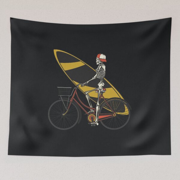 Item preview, Surfer Skeleton on a Bike designed and sold by HiFiTees.