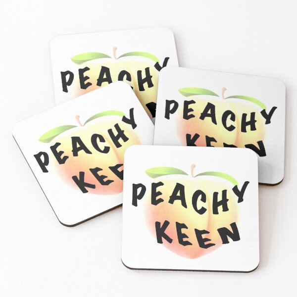 Item preview, Peachy Keen w/Peach Emoji designed and sold by aliciawilson.