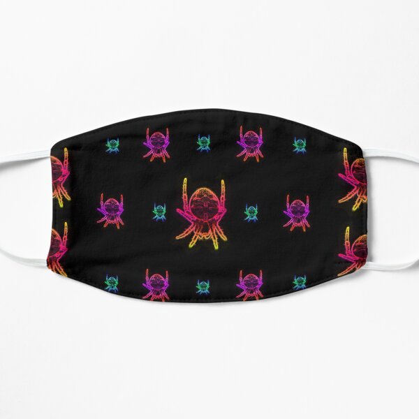 Neon Spiders Pattern Mask