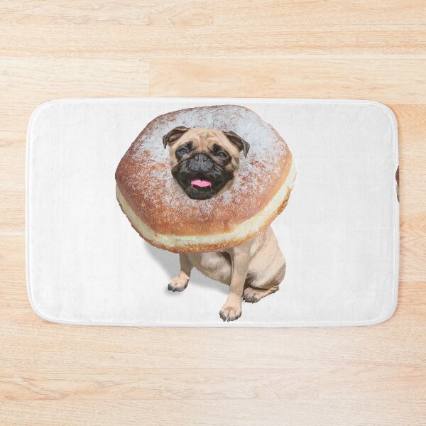 Item preview, Funny Cute Pug Dog Donut Puppy designed and sold by MOKA META.